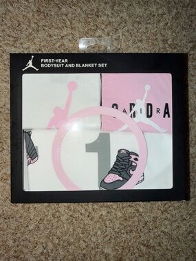 Jordan First Year Bodysuit and blanket set